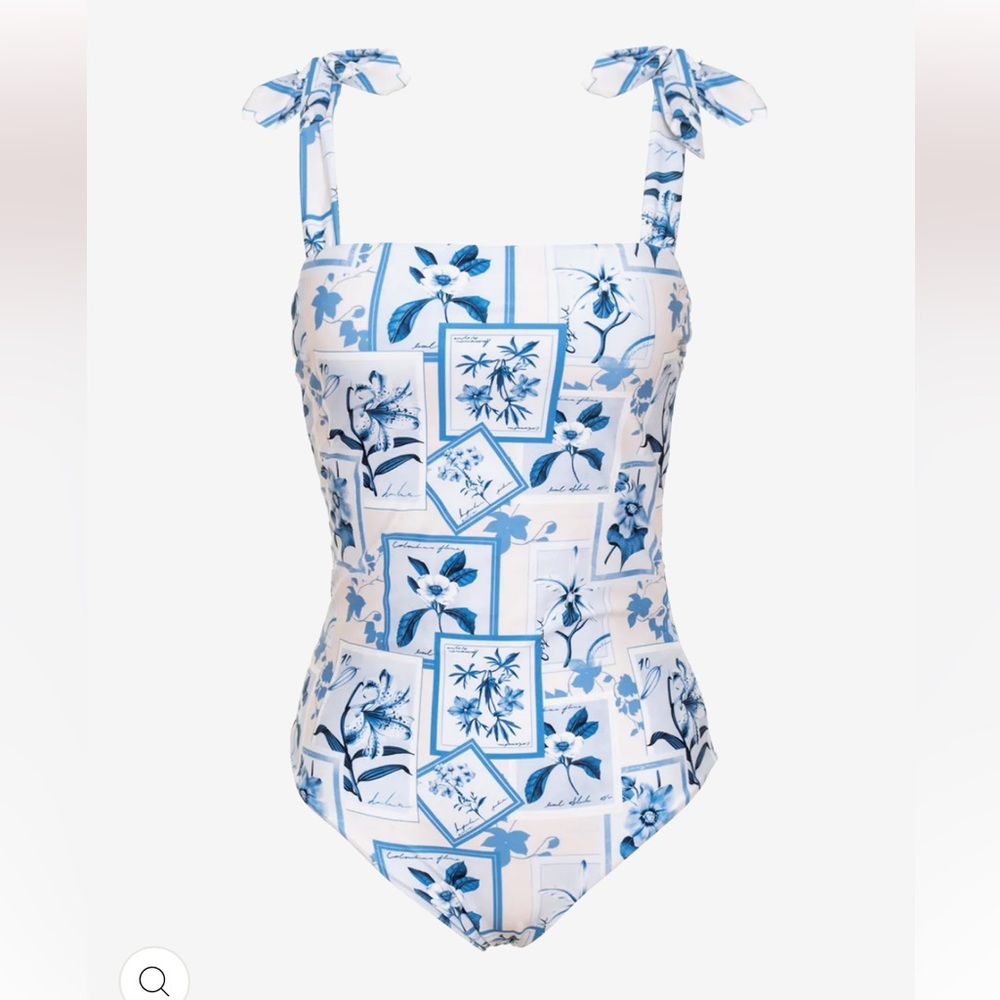 Encantadore one piece swimsuit with tie shoulders
